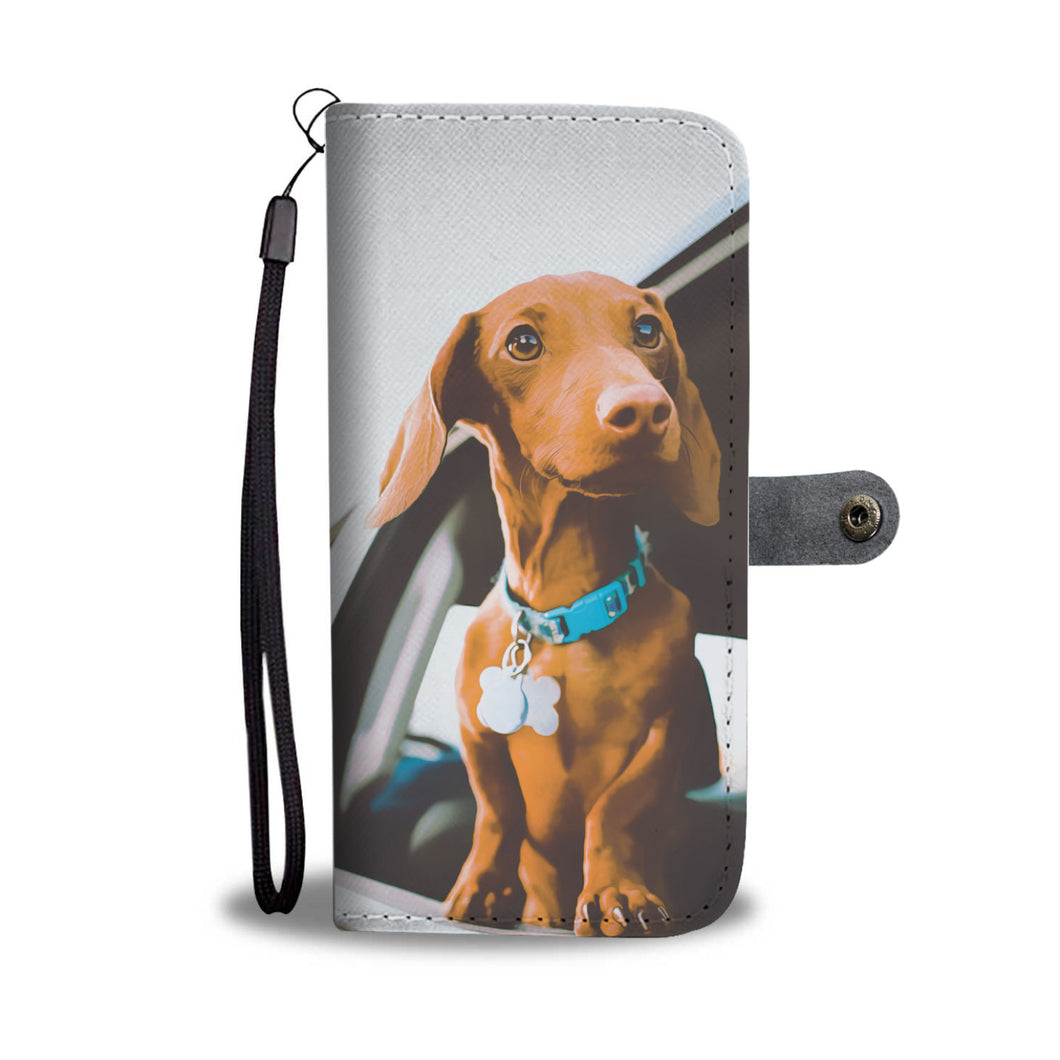 PERSONALIZED DACHUND WALLET PHONE CASE